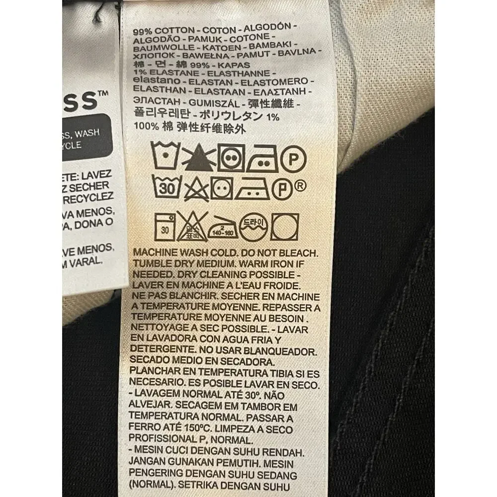 New Levis 541 Taper Jeans 42 x 30 Soft Black Stretch Measure 44/30